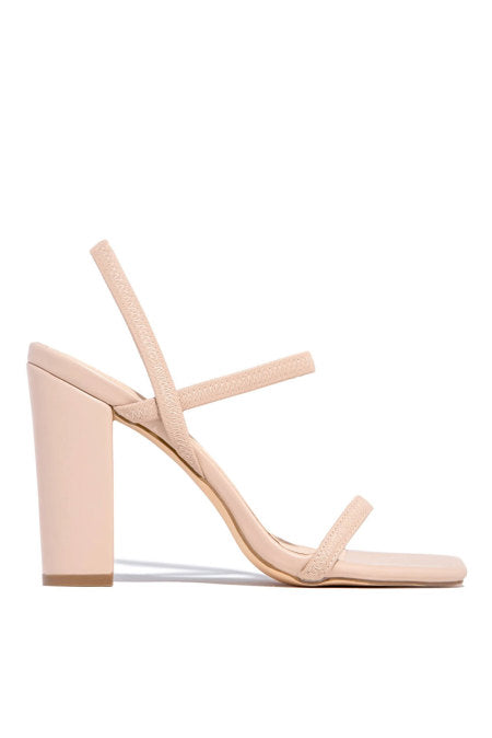 Pink Strappy Square Toe
